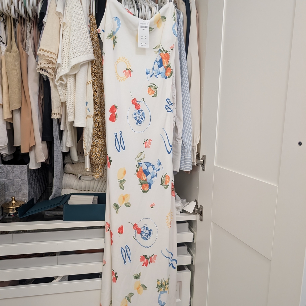 Abercrombie & Fitch White Floral Maxi Dress